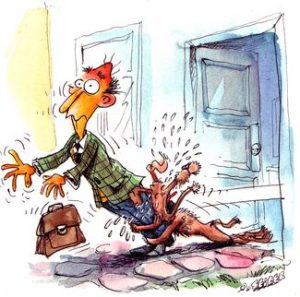 Le désarroi du chien laissé seul après les vacances - illustration Patrice Seiler